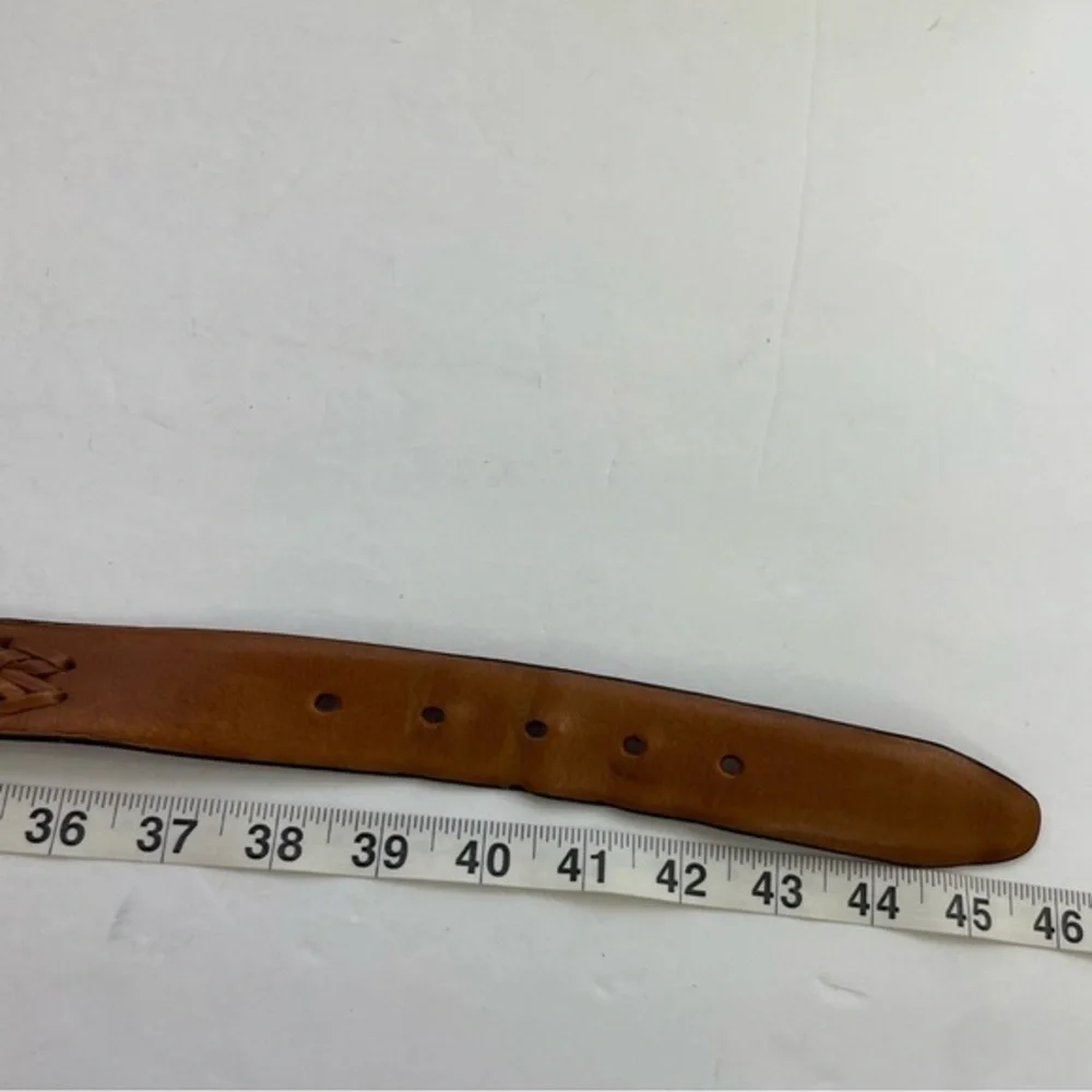 Columbia Tan Leather Braided Woven‎ Size 38 Men’s Belt